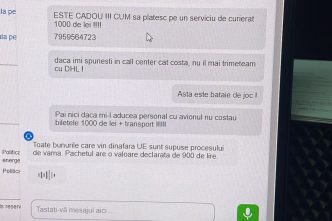 taxe vamale, experiență personală, colet UK, curierat, servicii, DHL, ploieștean, mesaj chat