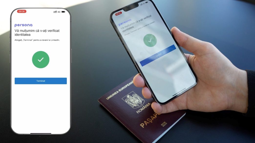 bifă pe Linkedin, verificare profil, verificare profil Linkedin, verificare cu pașaportul, pașaport biometric, tehnologia NFC, Persona
