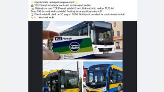 cardul de transport public, fraudă, TCE Ploiești, pagină fake