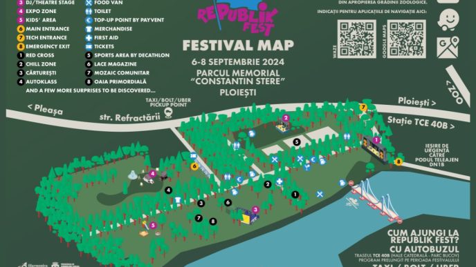 Republik Fest, prima zi, fusion-simfonic, cum ajungi la Republik Fest, reguli festival, acces minori, achiziționare bilete, republik fest map