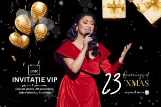 Andra, concert, invitație VIP, 20 decembrie