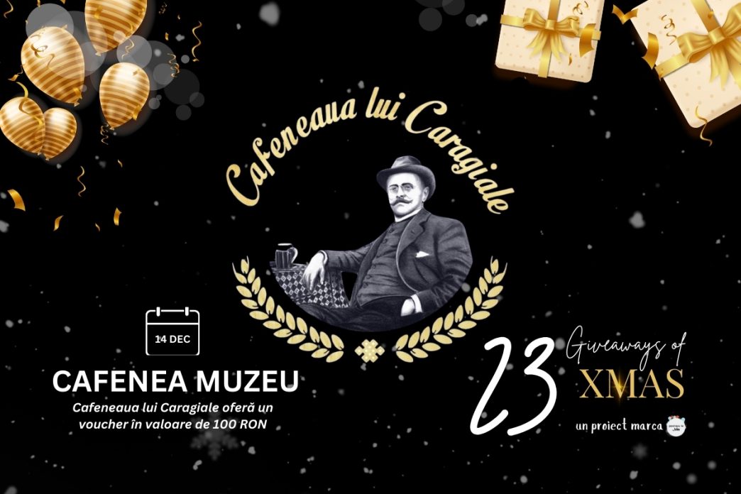 Cafeneaua lui Caragiale - voucher 100 RON și tricou inscripționat (14 decembrie) 2 cafeneaua lui Caragiale, giveaway, xmas, cover