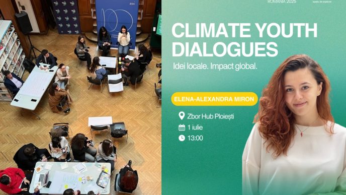 Ploiești, tineri, schimbări climatice, LCOY 2025, ZBOR Hubs, sustenabilitate, implicare, Tineri pentru Sustenabilitate, eveniment, Elena Alexandra Miron