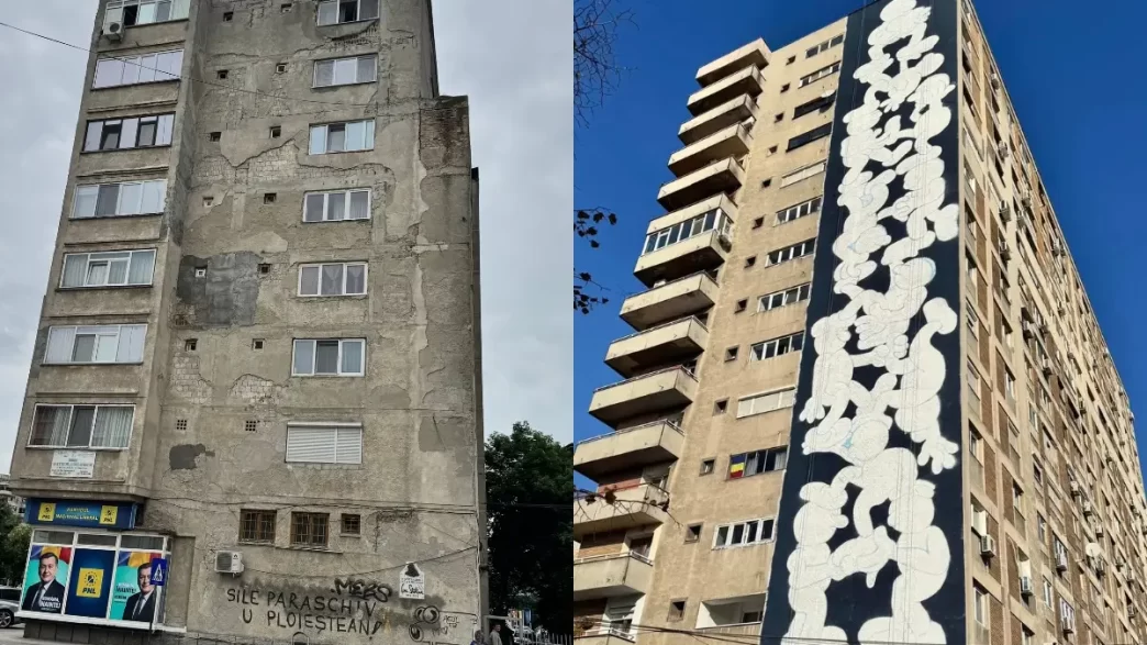 blocul cu 7 etaje, blocul Gioconda, arta murală