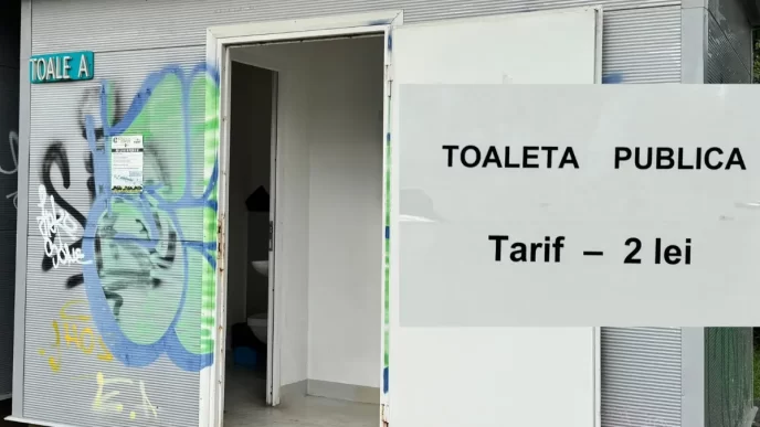 toaletă publică, Ploiești, Bulevardul Independenței, tarif 2 lei, condiții, cover