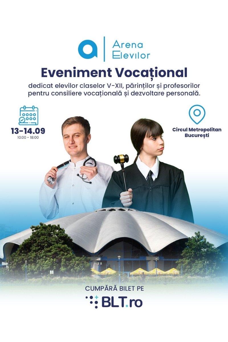 Descoperă-ți pasiunile și oportunitățile la Arena Elevilor 2025, pe 13-14 septembrie, la București 3 Descoperă-ți pasiunile și oportunitățile la Arena Elevilor 2025, pe 13-14 septembrie, la București 1