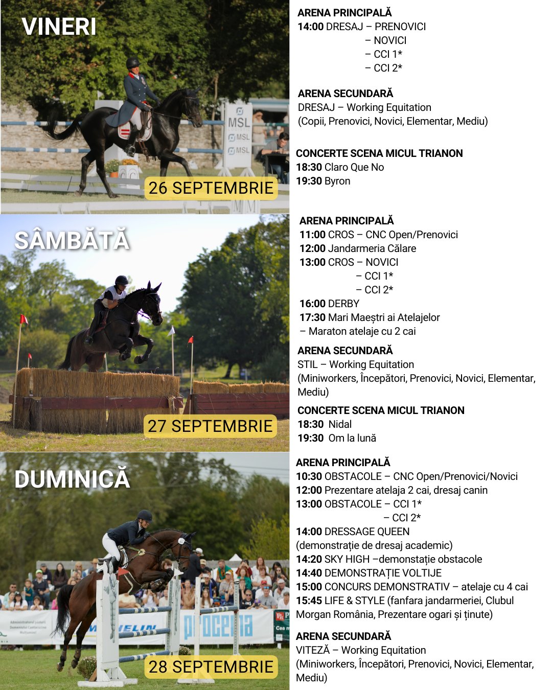 Programul Karpatia Horse Show 2025. Urmează 3 zile de competiție și spectacol 3 Programul Karpatia Horse Show 2025. Urmează 3 zile de competiție și spectacol 1
