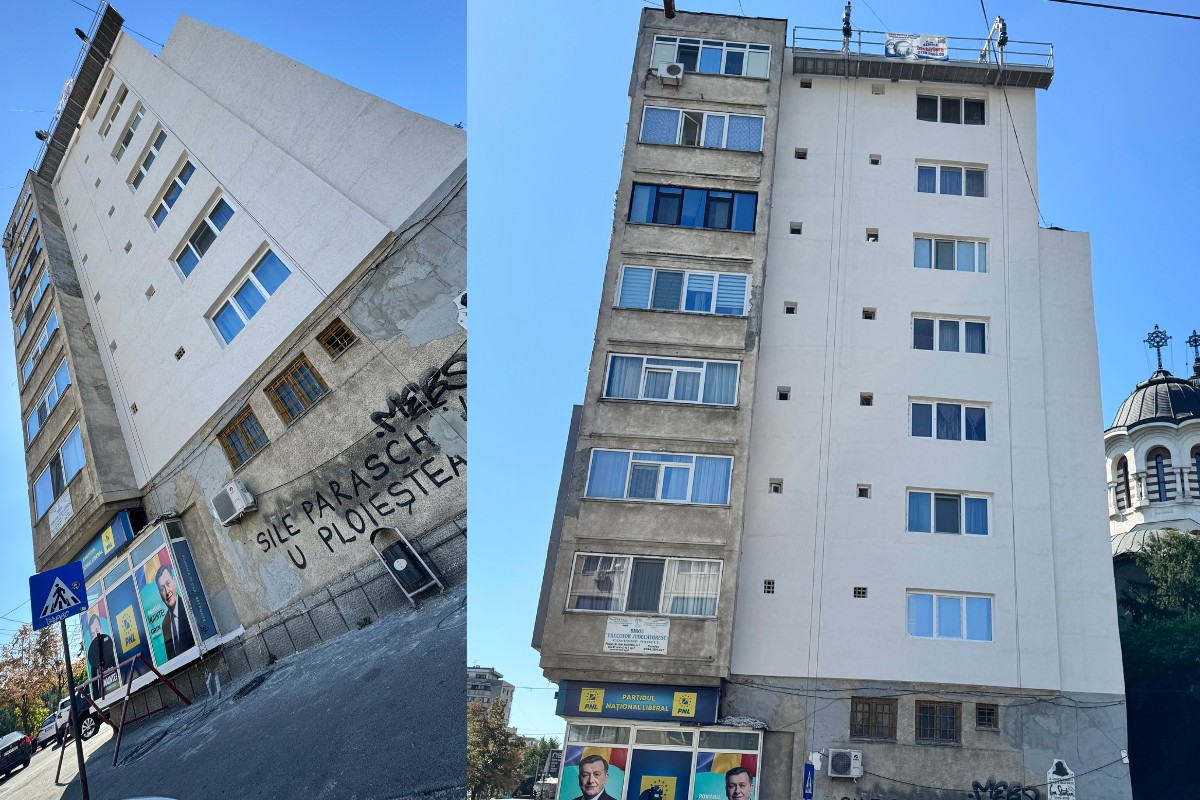 Adio, pericol! Fațada laterală a blocului cu 7 etaje din Ploiești a fost reparată - FOTO 1