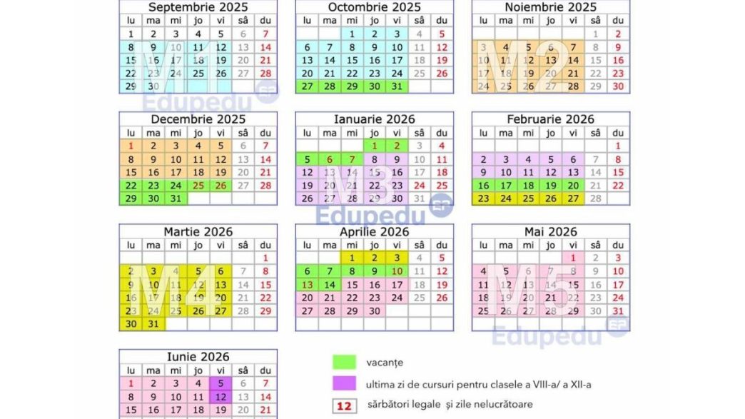 Calendarul anului școlar 2025-2026 pentru județul Prahova. Școala începe pe 8 septembrie 2 calendar, an școlar 2025-2026, structură an școlar, an școlar Prahova, calendar 2025-2026 Prahova