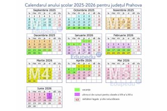 calendar, an școlar 2025-2026, structură an școlar, an școlar Prahova, calendar 2025-2026 Prahova