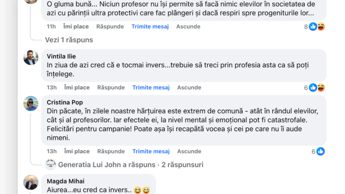 reacții, Facebook, Generația lui John, elevă, merge cu frică la școală, Prahova, spune pe bune, campanie, pulsul educației