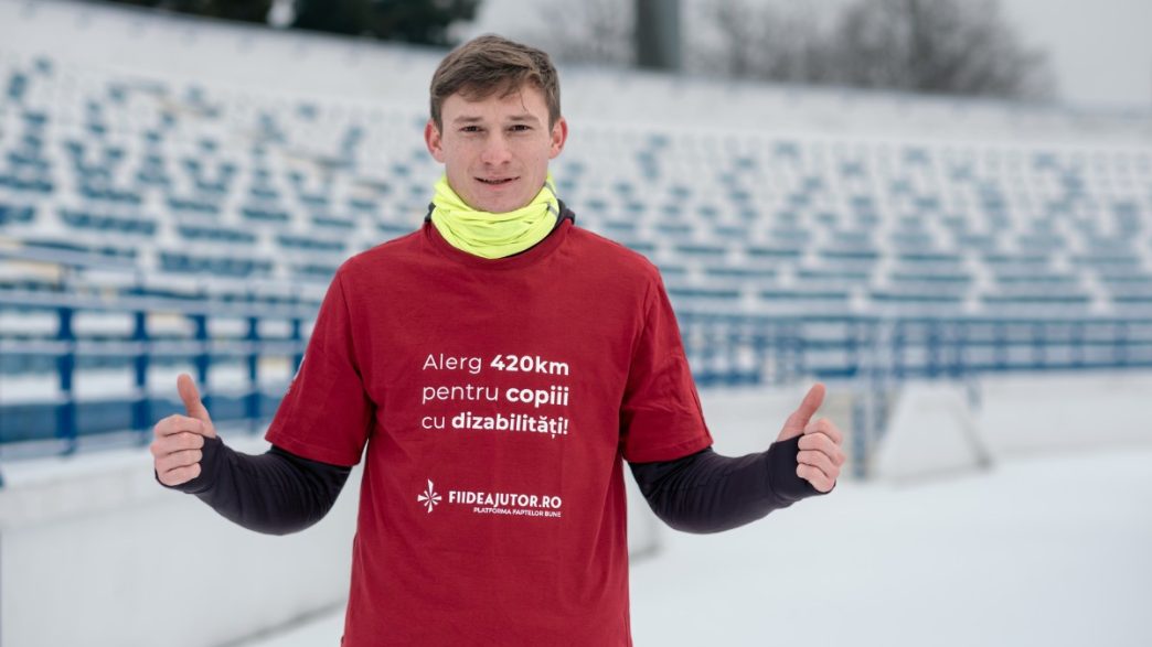 Adrian Șovea aleargă 420 km pentru copiii cu dizabilități. Pe 19 ianuarie alergătorul ajunge la Ploiești 2 Adrian Șovea, alergător, 420 km, București-Iași, popas Ploiești, donații, eveniment caritabil
