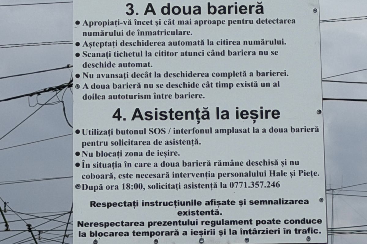 Hale și Piețe explică sistemul cu 2 bariere din parcarea Halelor Centrale Ploiești, după filmarea de pe Facebook 4 Hale și Piețe explică sistemul cu 2 bariere din parcarea Halelor Centrale Ploiești, după filmarea de pe Facebook 2