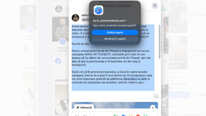 cont Facebook suspendat, cont blocat, Facebook, verificare, John Cristea, identitate digitală, publicare pe Facebook, contul meu de Facebook