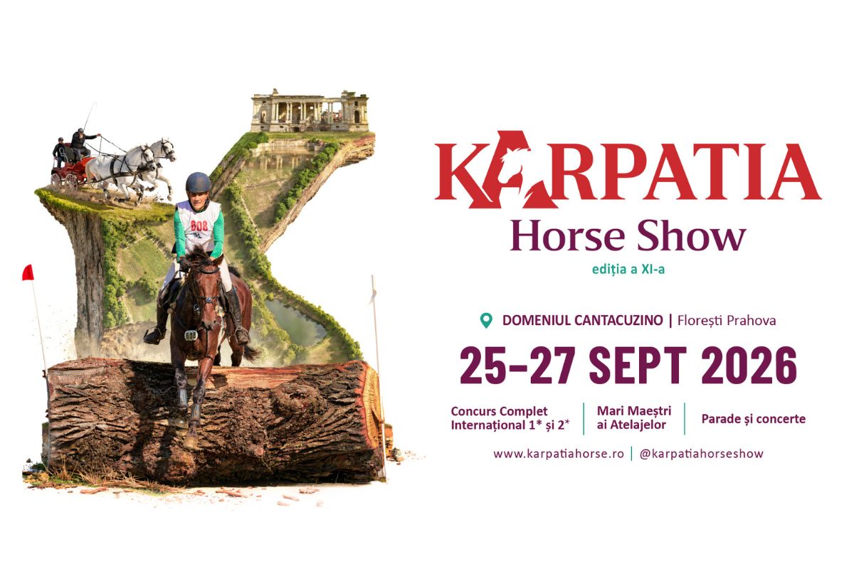 Karpatia Horse Show 2026, Domeniul Cantacuzino, Florești Prahova, Micul Trianon, eveniment ecvestru România, Cupa Balcanică eventing, patrimoniu cultural, evenimente Prahova septembrie 2026