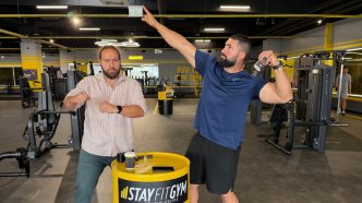 Adrian Jilescu și John Cristea la Stay Fit Gym Ploiești Vest.