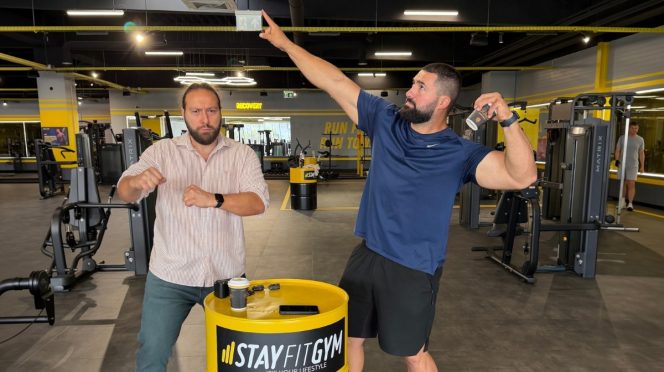 Adrian Jilescu și John Cristea la Stay Fit Gym Ploiești Vest.