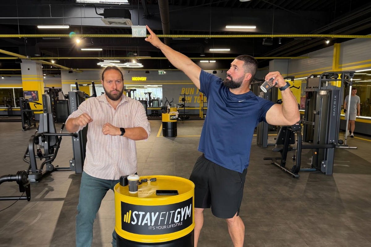 Adrian Jilescu și John Cristea la Stay Fit Gym Ploiești Vest.